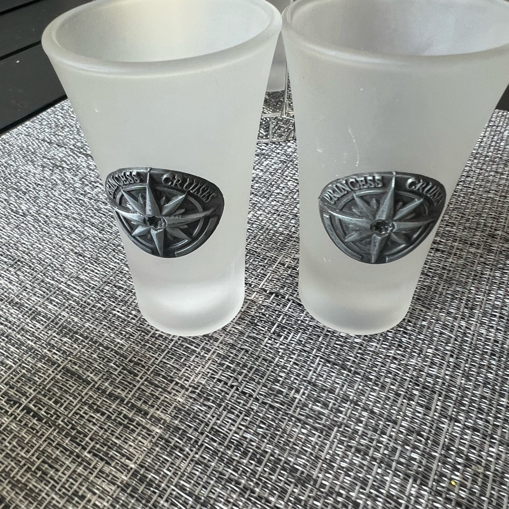 Prince Frosted  shot Glass Set with Black Emblem